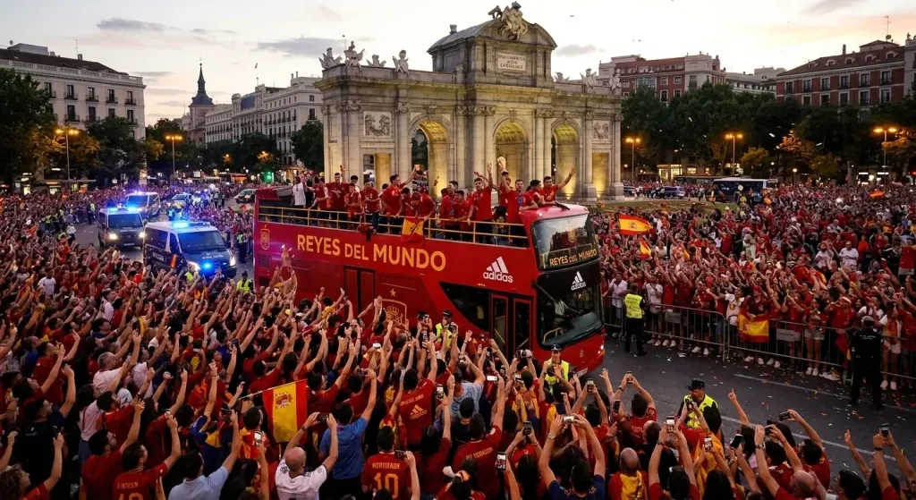 Más de 2 millones de personas celebran en Madrid el segundo título mundial de la selección española tras vencer a Argentina