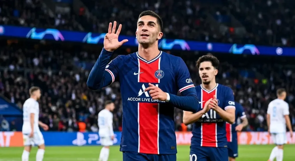 Ferran Torres nets hat trick as PSG rout Slovan Bratislava 6-1