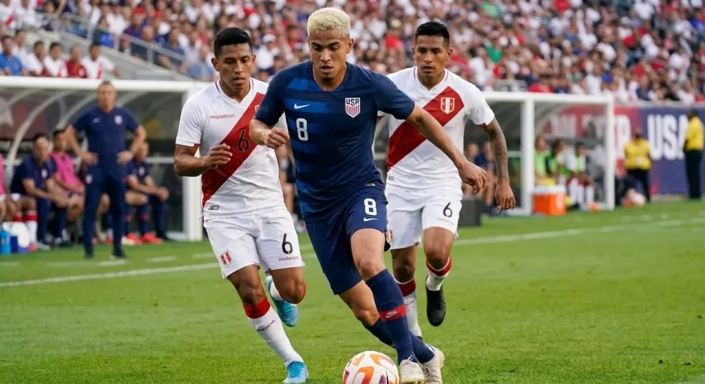 Estados Unidos goleó 4-1 a Perú con once debutantes y un chico de 16 años como protagonista