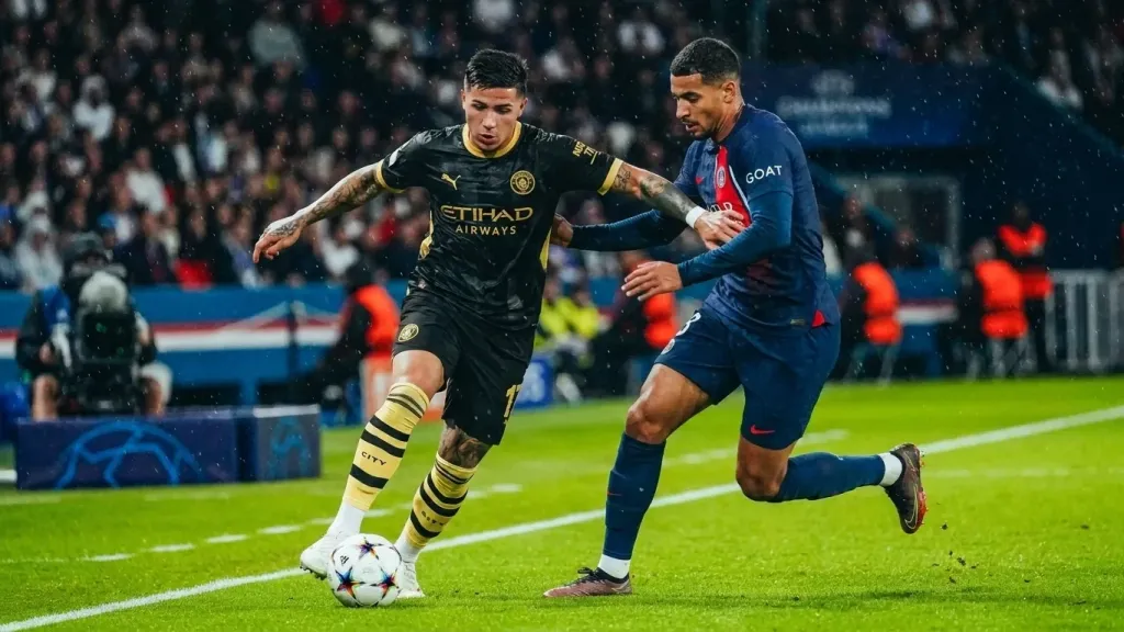 Enzo Fernández vuelve a cruzarse con el PSG, ahora como jugador del Manchester City