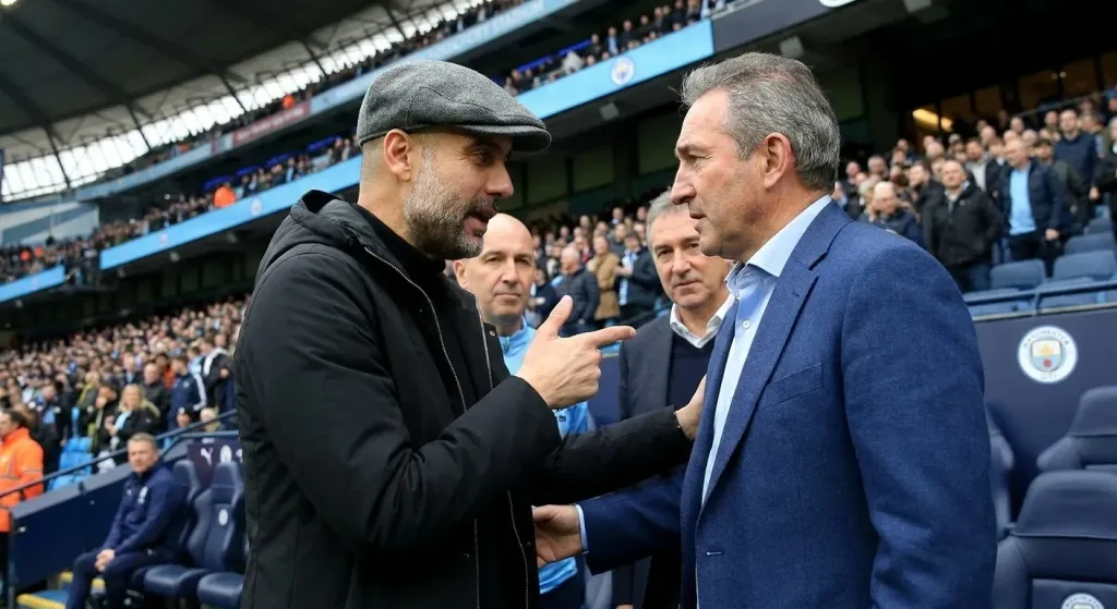 Guardiola returns to the Etihad alongside City's top brass after financial rules verdict