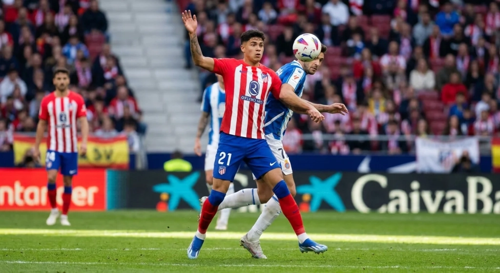 Obed Vargas debuta en Champions con el Atlético tras cinco meses sin jugar con el club