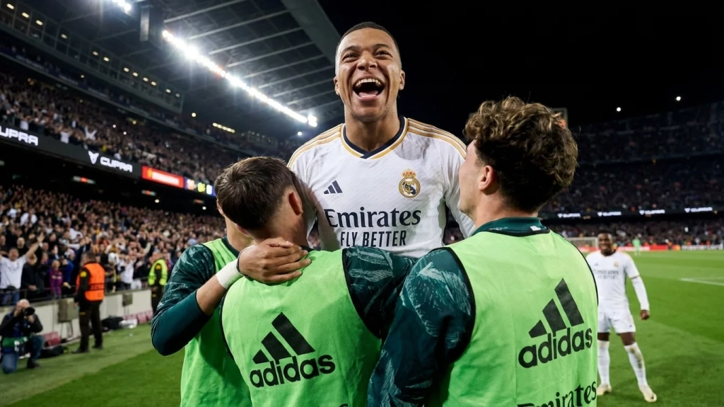 Mbappé fulmina al Barcelona con un doblete y le da el Clásico al Real Madrid