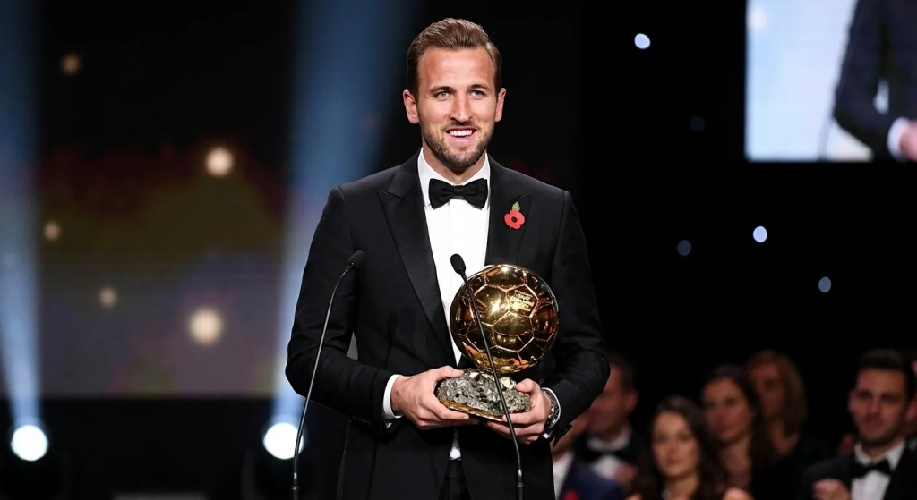 Harry Kane wins the Ballon d'Or, ending England's 25-year wait