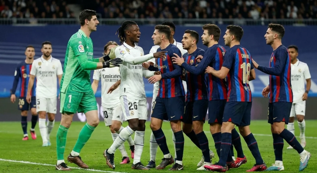 LaLiga denuncia ante la RFEF la agresión a Camavinga en pleno festejo del Clásico