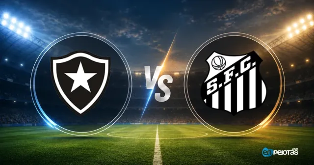 Botafogo y Santos, divididos por un punto