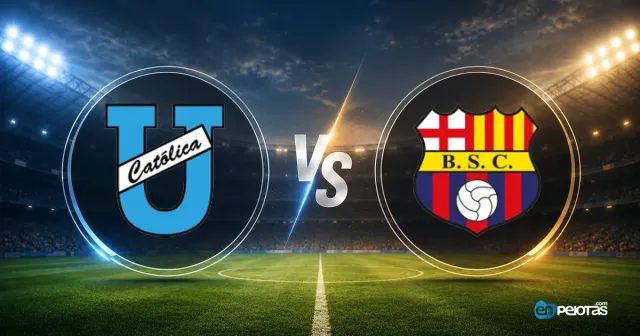 Católica vence 2-1 a Barcelona en partido de infarto