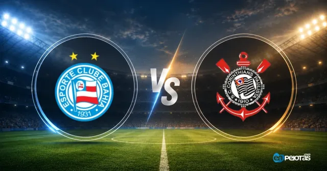 Bahia vs Corinthians, duelo parejo por la mitad