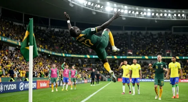 Australia Draws 1-1 with Brazil After Leading