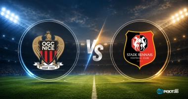 Elye Wahi anota un triplete con dos penales y el Nice aplasta 5-2 al Rennes