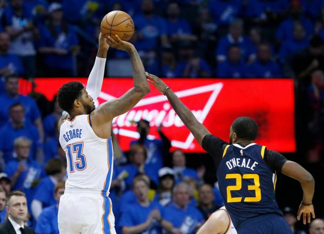 George anota 36 para darle a Thunder victoria sobre Jazz