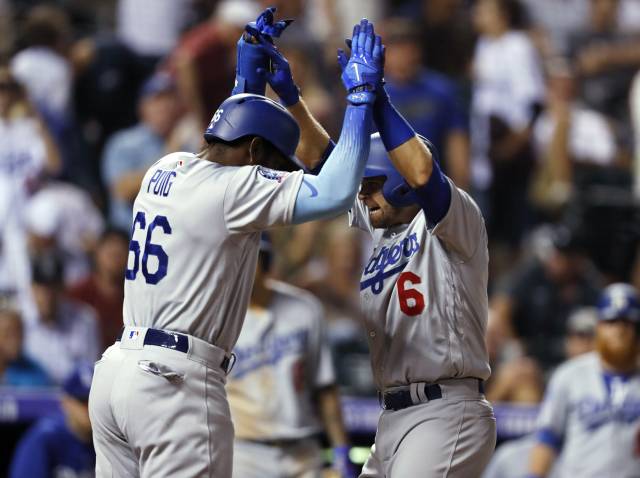 Con jonrones de Taylor y Dozier en la 9na, Dodgers ganan