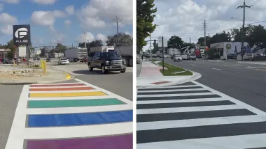 La batalla de los colores: cruzadas políticas, identidad y cultura en las aceras de Florida