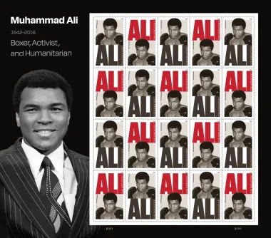 Muhammad Ali: El icónico campeón que ahora vive… ¡en un sello postal!